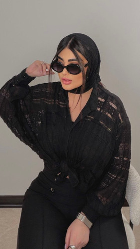 شومیز گیپور دانتل درجه یک مشکی