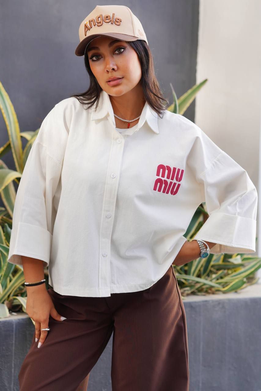 شومیز لنین باکسی miu miu