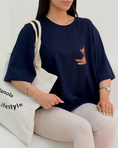 تیشرت باکسی چاپی