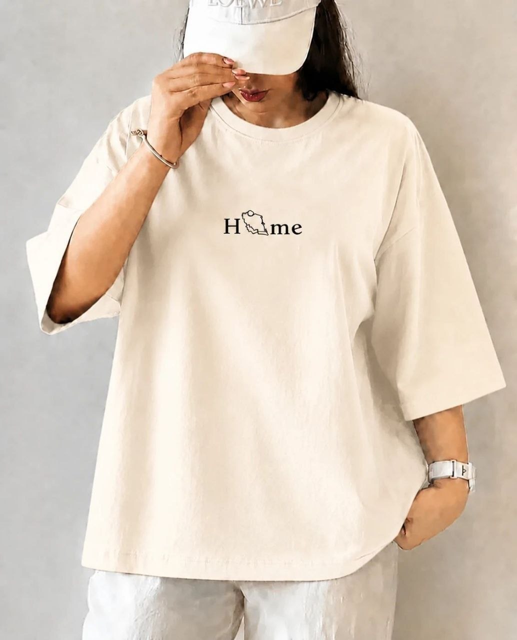 تیشرت باکسی چاپی home